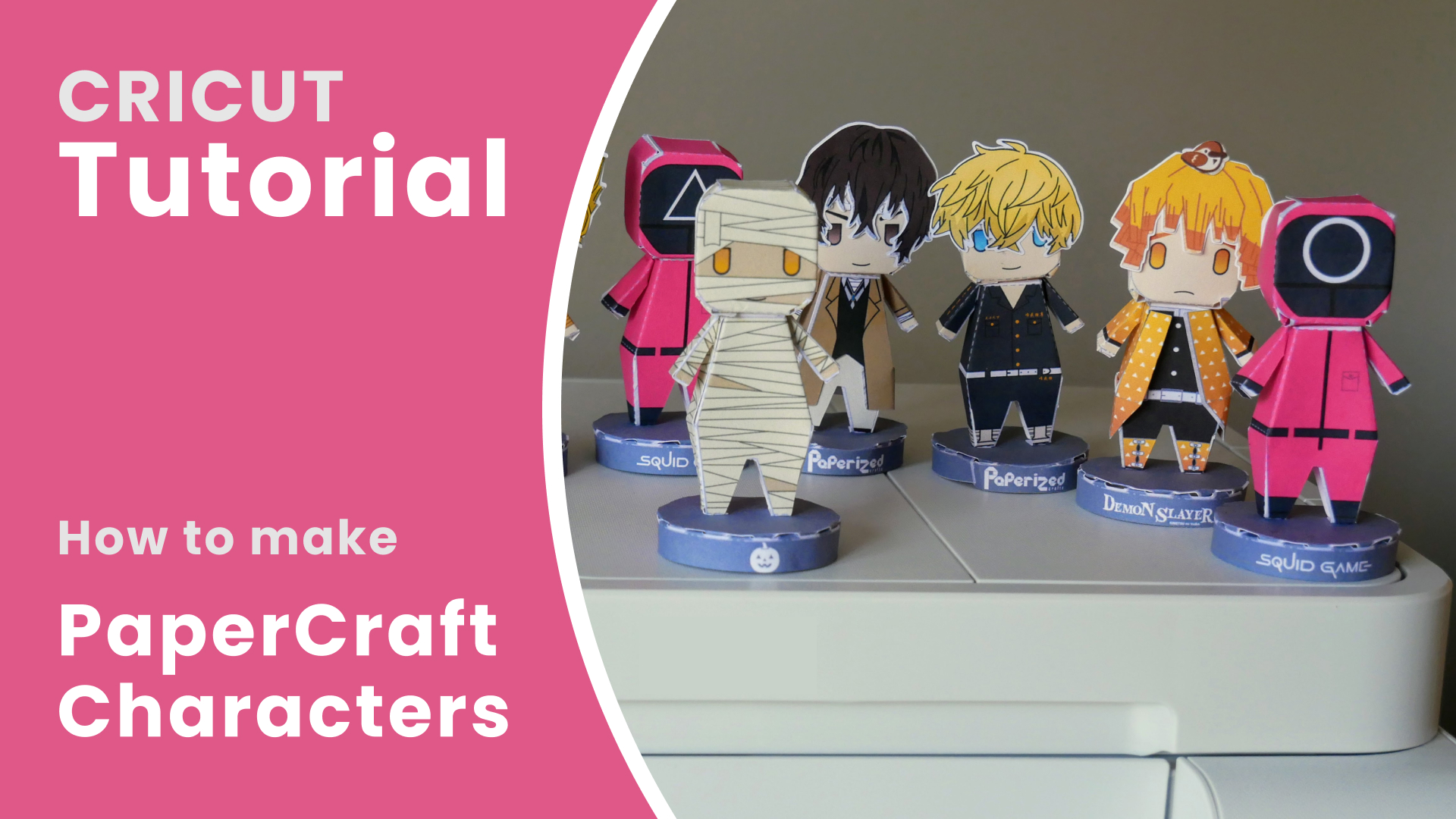 How to Make Papercraft Characters on Cricut | Halloween Mummy Papercraft Tutorial